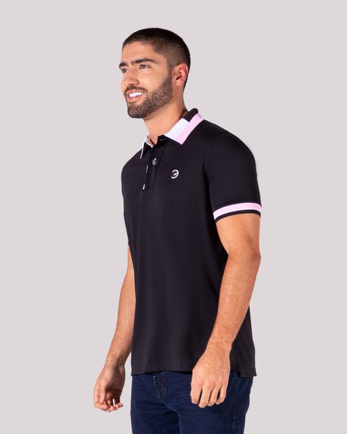Polo negra para hombre