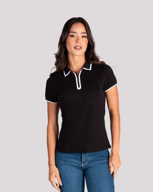 Polo negra para mujer