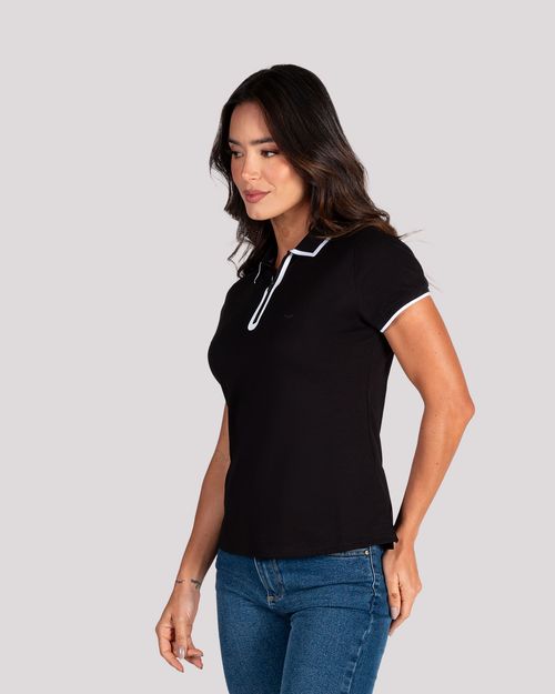 Polo negra para mujer