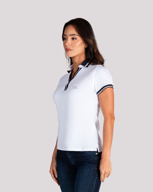 Polo blanca para mujer