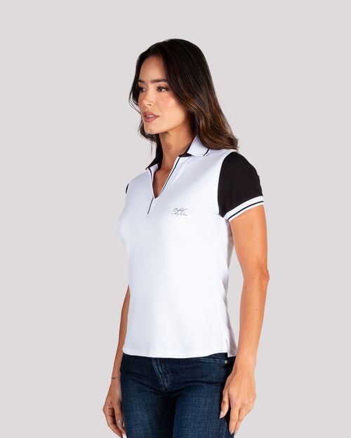 Polo blanca para mujer