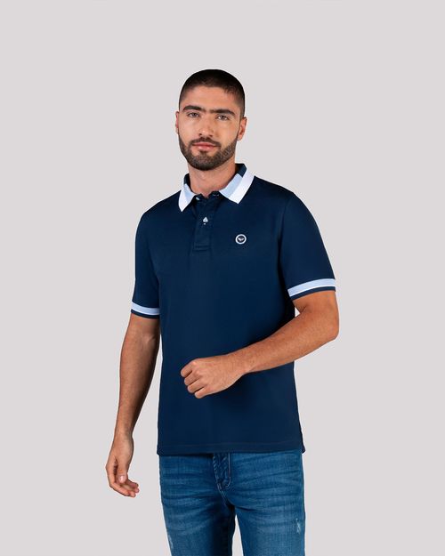 Polo azul para Hombre