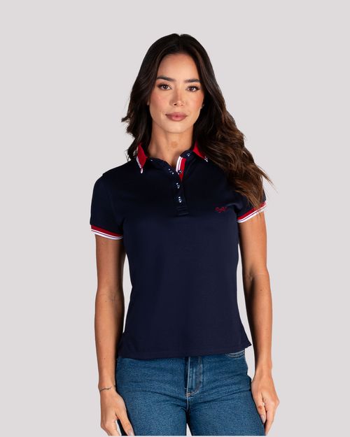 Polo azul para Mujer