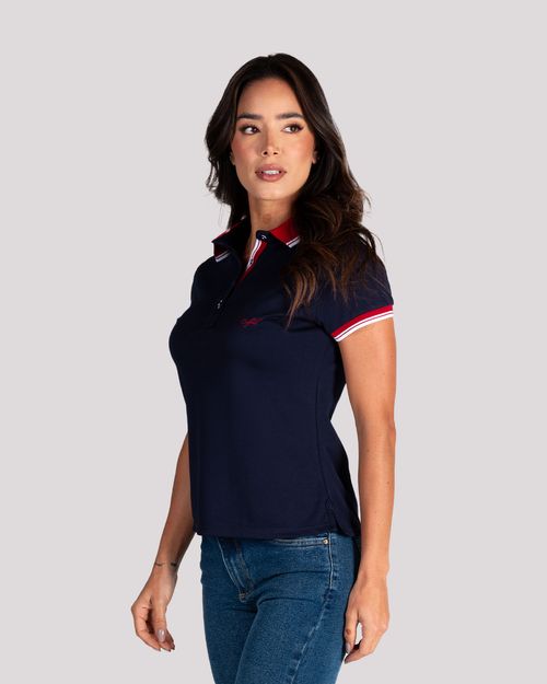 Polo azul para Mujer