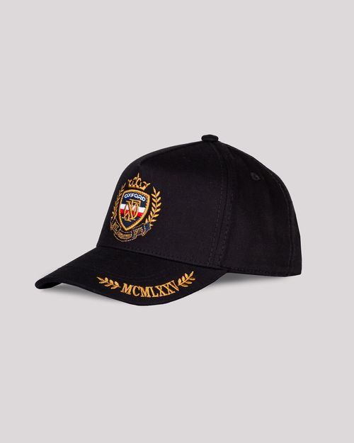 Gorra negra bordado frontal