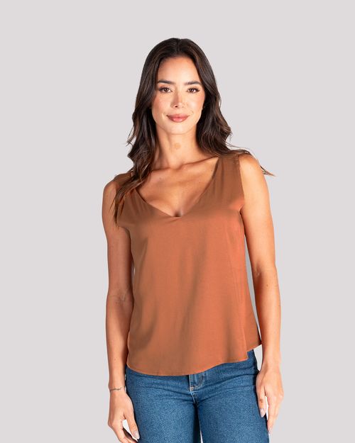 Blusa cafe para mujer