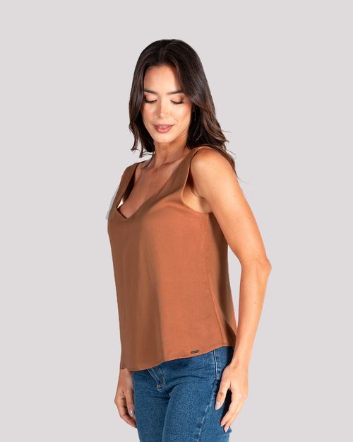 Blusa cafe para mujer