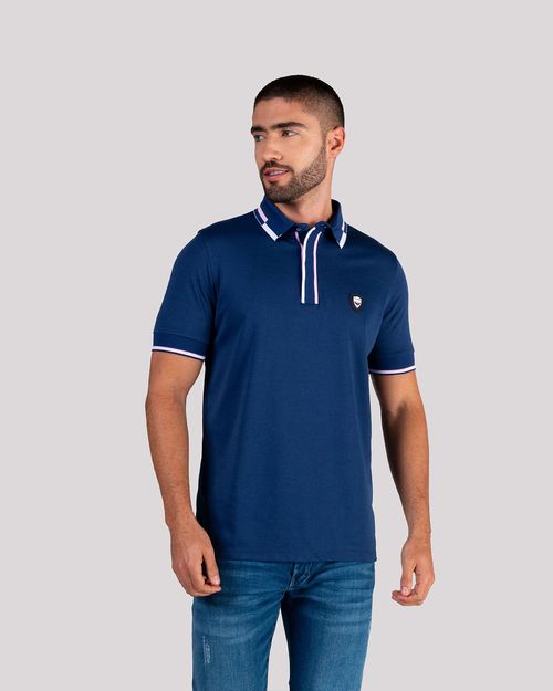 Polo azul para hombre