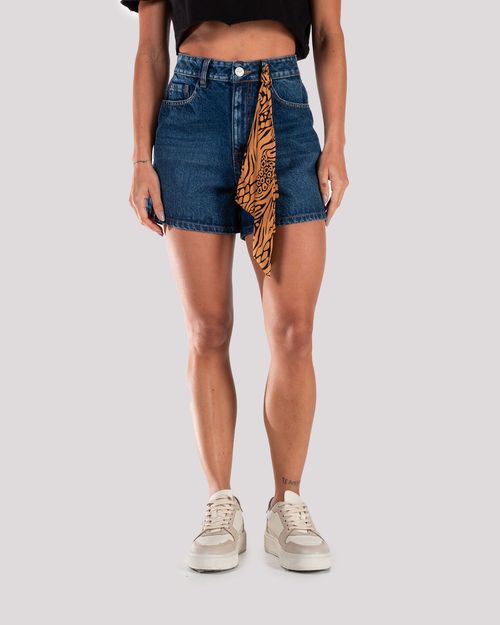 Short denim tono oscuro para mujer