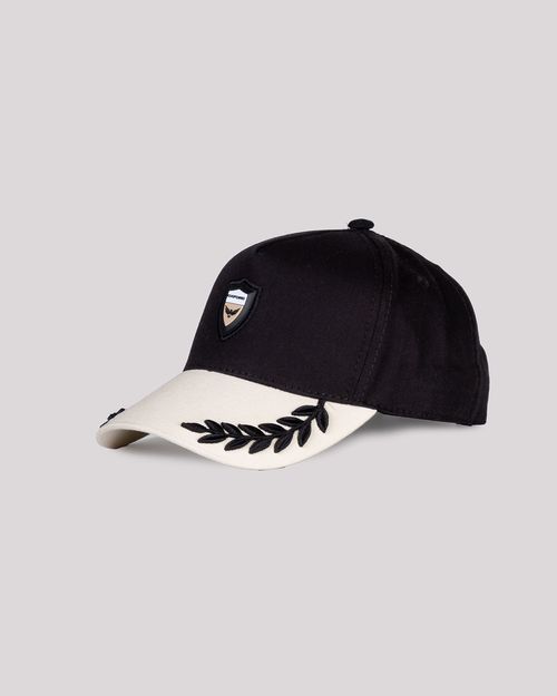 Gorra negra visera bordada