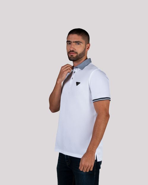 Polo blanca para hombre