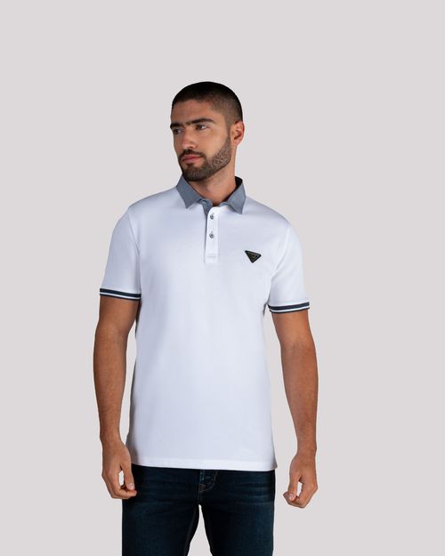 Polo blanca para hombre