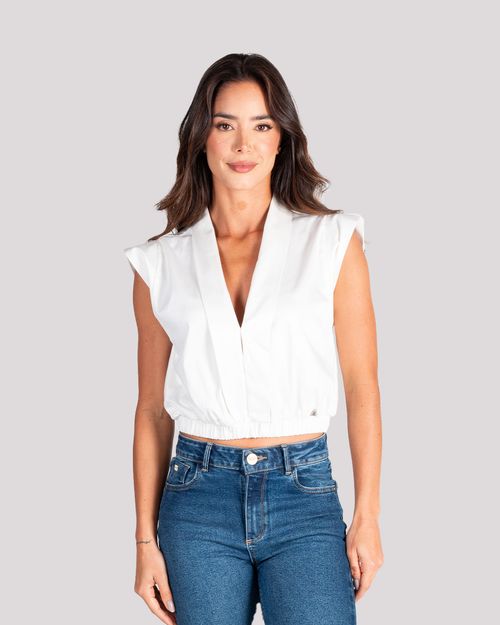 Blusa blanca para mujer