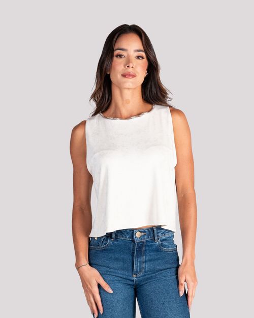 Blusa ivory manga sisa para mujer