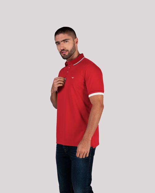 Polo roja para hombre