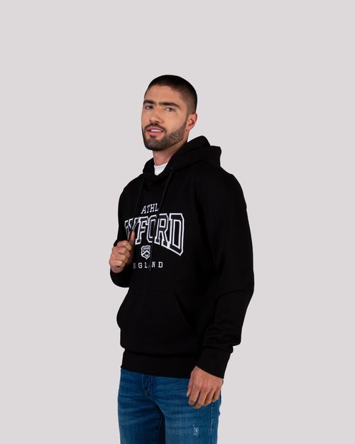 buzo negro tejido frontal para hombre