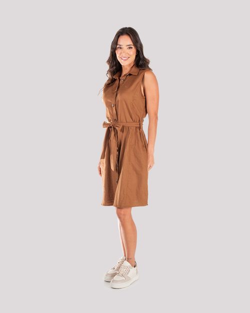 Vestido cafe para mujer