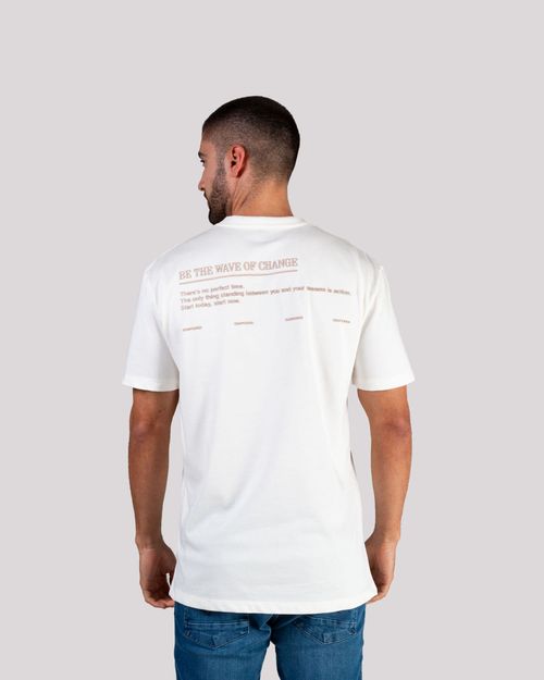 Camiseta blanca estampada para hombre