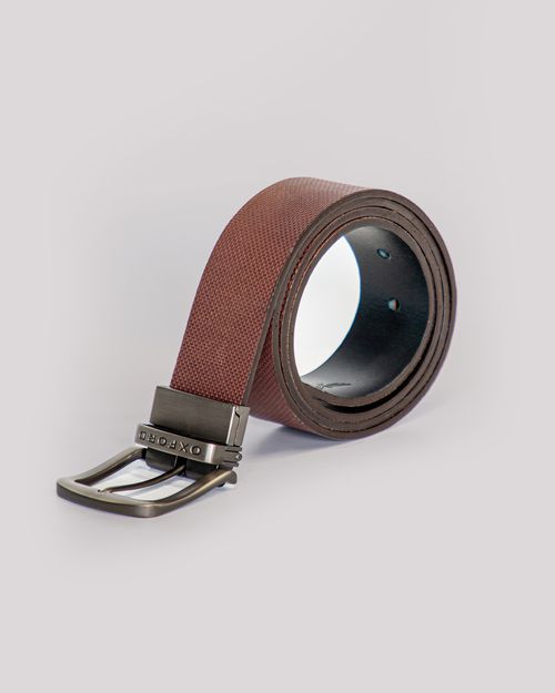 Cinturon cafe-negro doble faz para hombre