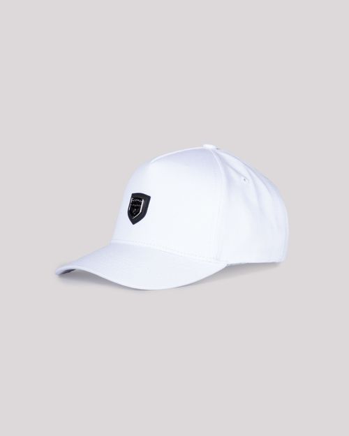 Gorra blanca aplique frontal