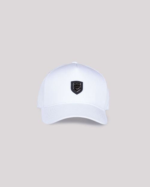 Gorra blanca aplique frontal