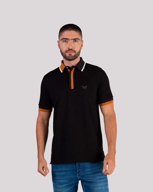Polo negra para hombre
