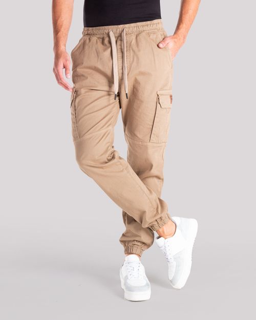 Pantalon cargo caqui para hombre