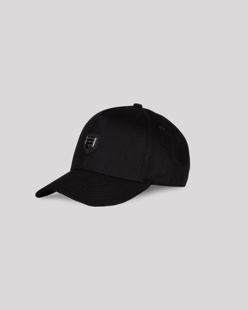 Gorra negra aplique frontal