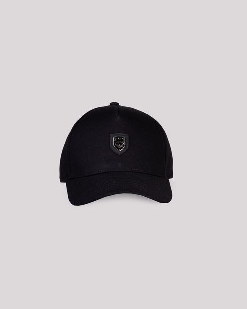 Gorra negra aplique frontal