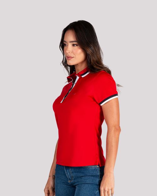 Polo roja para mujer
