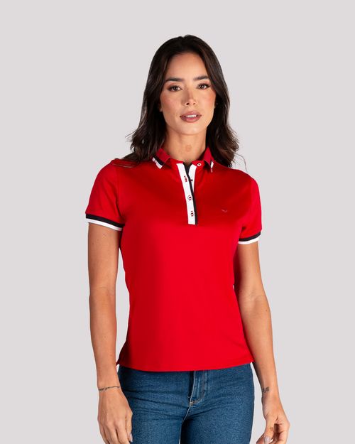 Polo roja para mujer