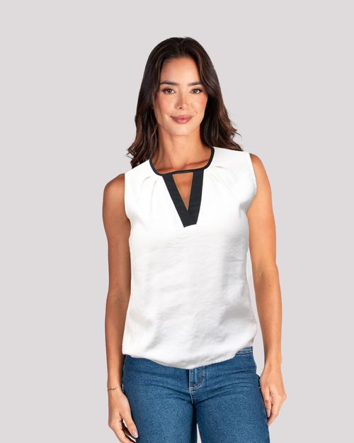 Blusa blanco para mujer