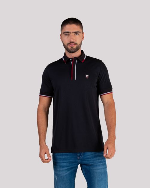 Polo negro para hombre