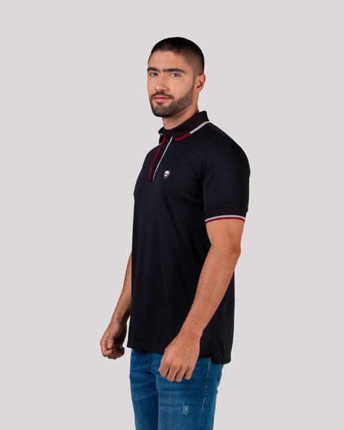 Polo negro para hombre
