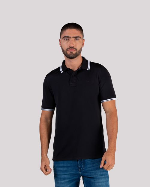 Polo negra para hombre