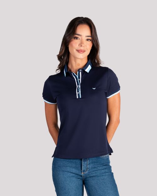 Polo azul para mujer