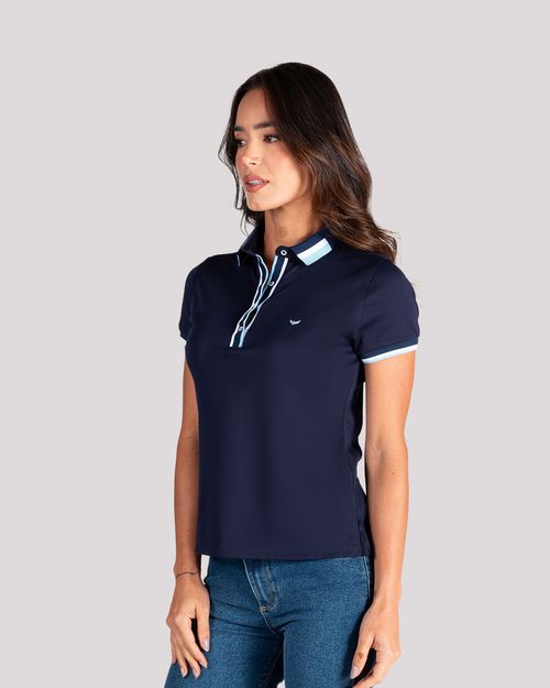 Polo azul para mujer